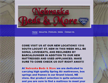 Tablet Screenshot of nebraskabedsandmore.com